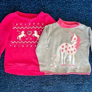 Kids Unicorn bundle! Two items: Sweater and sweatshirt size 5/6